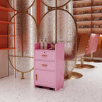 Meuble de rangement verrouillable pour salon de beauté