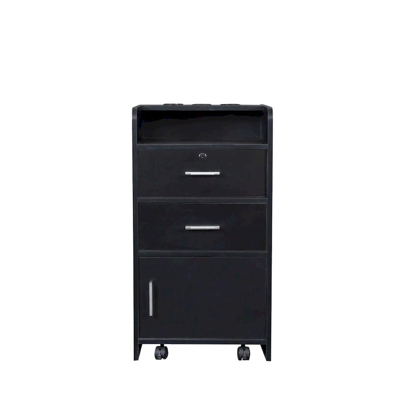 Meuble de rangement verrouillable pour salon de beauté