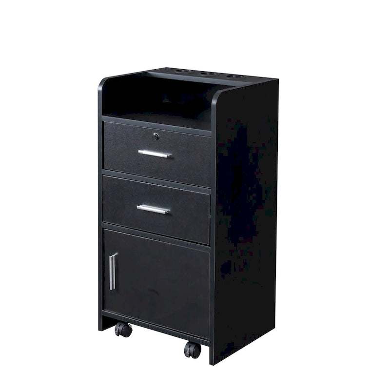 Meuble de rangement verrouillable pour salon de beauté