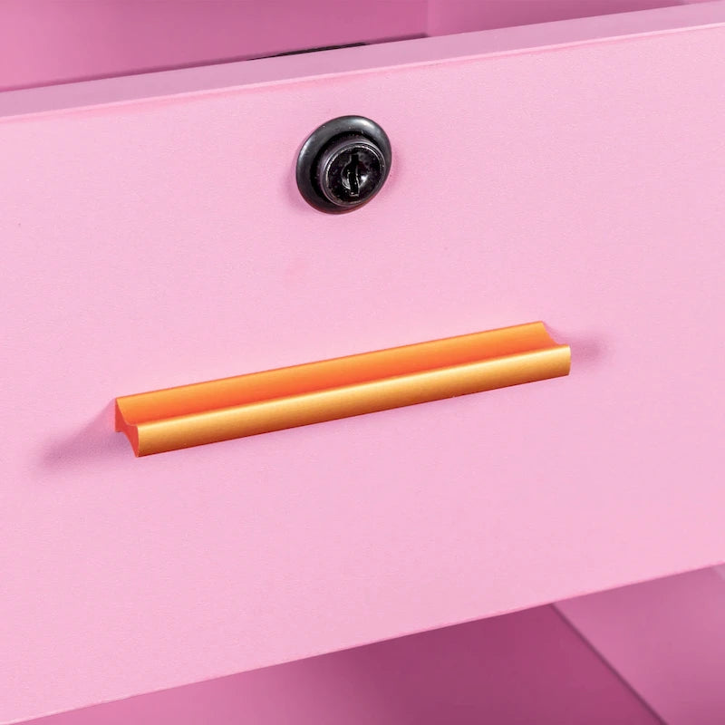 Meuble de rangement verrouillable pour salon de beauté