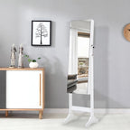 Armoire à bijoux simple et élégante avec miroir et éclairage LED
