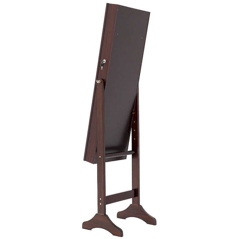 Armoire à bijoux simple et élégante avec miroir et éclairage LED