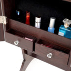 Armoire à bijoux simple et élégante avec miroir et éclairage LED