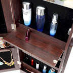 Armoire à bijoux simple et élégante avec miroir et éclairage LED