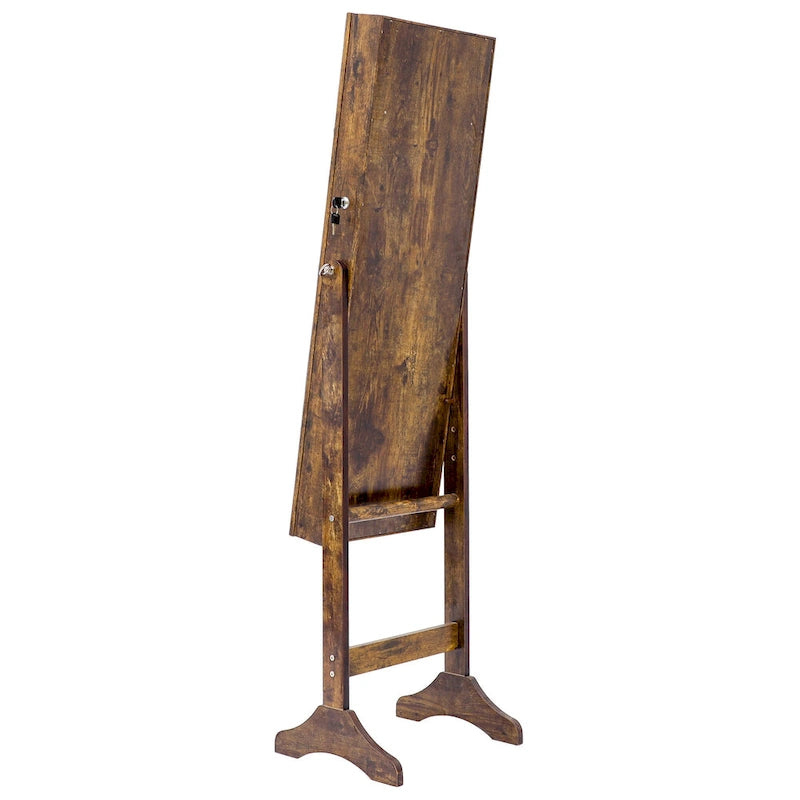 Armoire à bijoux simple et élégante avec miroir et éclairage LED