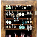 Armoire à bijoux simple et élégante avec miroir et éclairage LED