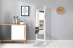 Armoire à bijoux simple et élégante avec miroir et éclairage LED