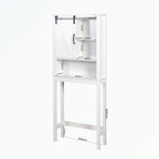 Over-the-Toilet Storage Cabinet with A Barn Door