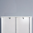 Meuble de rangement pour toilettes avec porte coulissante de style grange