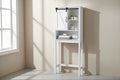 Meuble de rangement pour toilettes avec porte coulissante de style grange