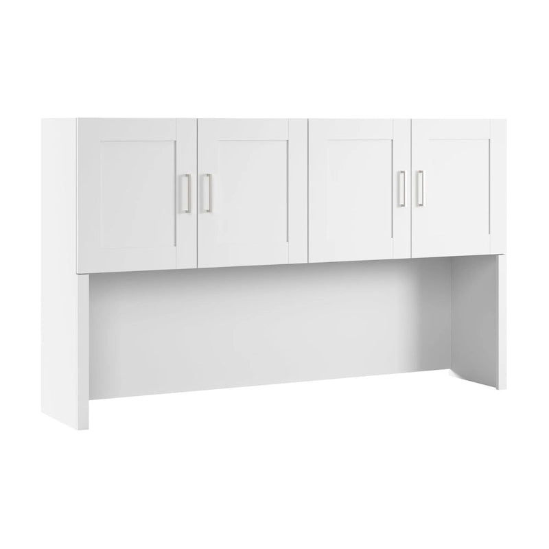 Armoire de bureau blanche à 4 portes, monoposte