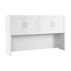 Armoire de bureau blanche à 4 portes, monoposte