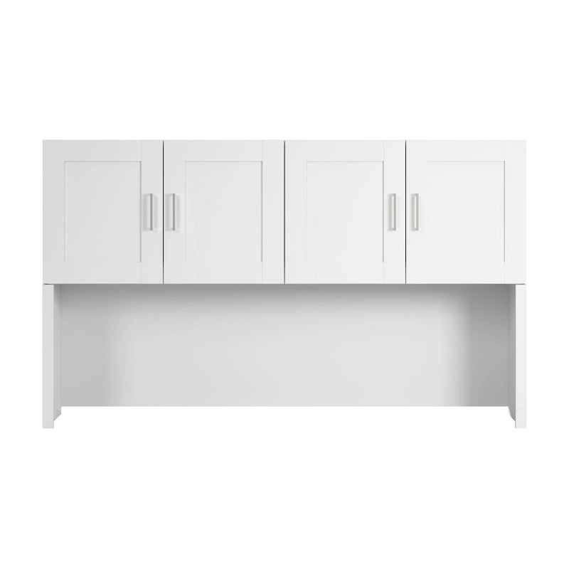 Armoire de bureau blanche à 4 portes, monoposte