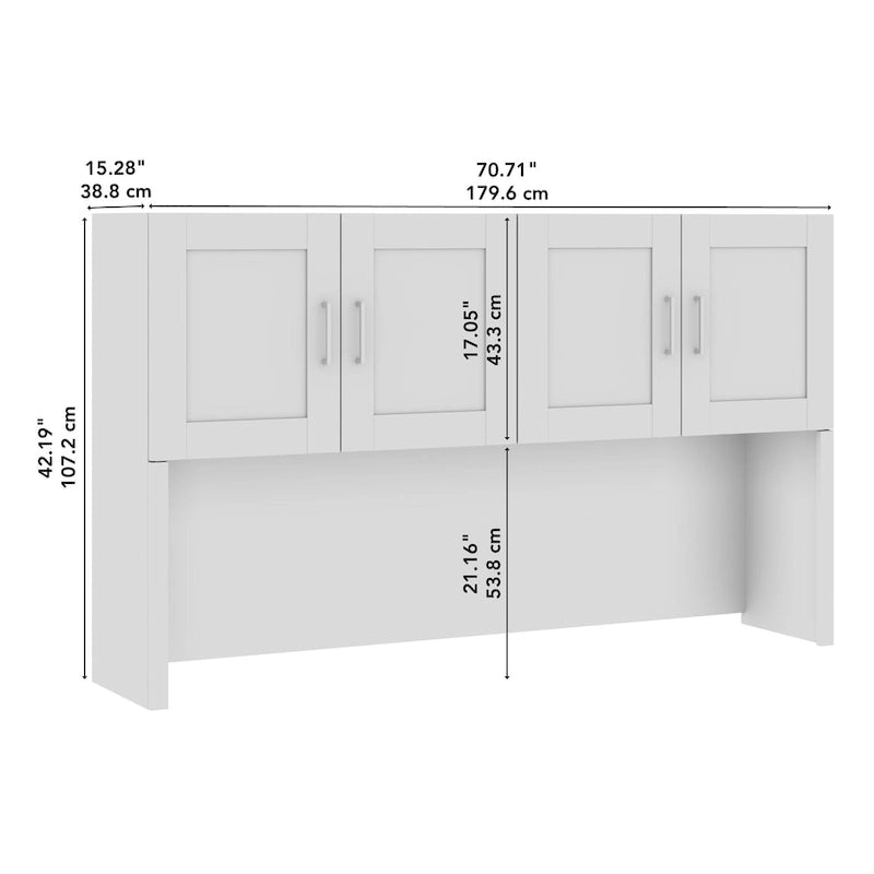 Armoire de bureau blanche à 4 portes, monoposte