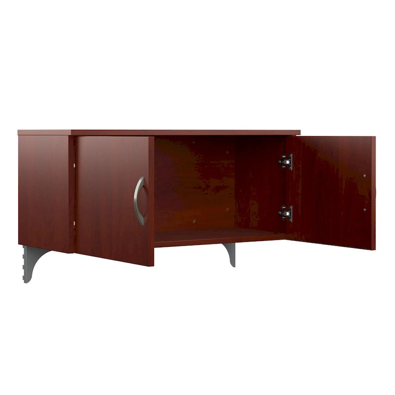 Ensemble de rangement de bureau 4 pièces cerisier/blanc – Armoire, classeur mobile et organiseurs de bureau, 1 personne