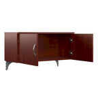 Ensemble de rangement de bureau 4 pièces cerisier/blanc – Armoire, classeur mobile et organiseurs de bureau, 1 personne