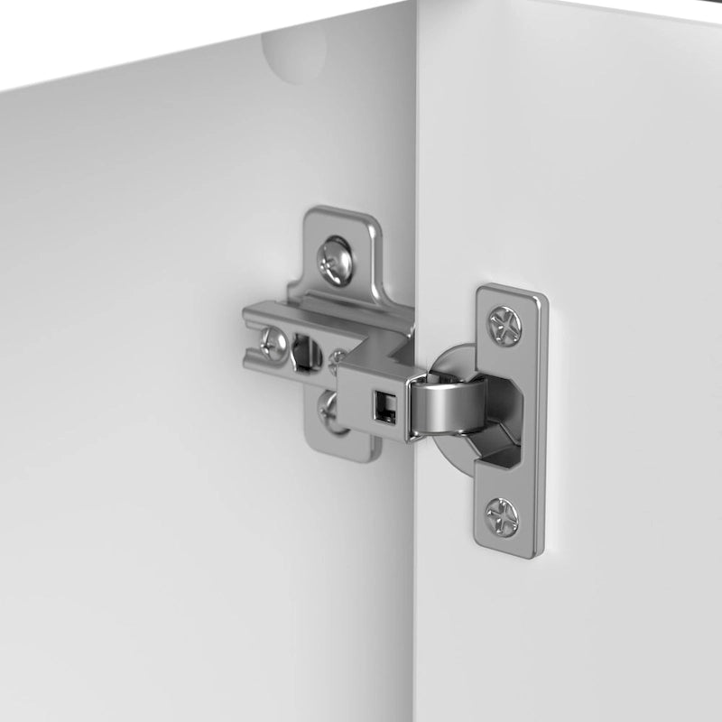Ensemble de rangement de bureau 4 pièces cerisier/blanc – Armoire, classeur mobile et organiseurs de bureau, 1 personne