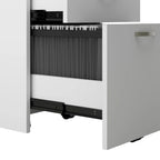 Ensemble de rangement de bureau 4 pièces cerisier/blanc – Armoire, classeur mobile et organiseurs de bureau, 1 personne