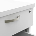 Ensemble de rangement de bureau 4 pièces cerisier/blanc – Armoire, classeur mobile et organiseurs de bureau, 1 personne