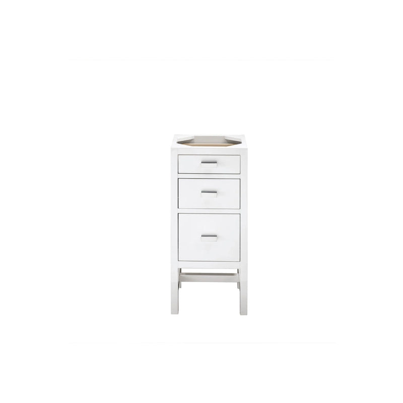 Meuble bas 15 po avec tiroirs, blanc brillant