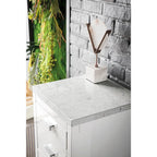 Meuble bas 15 po avec tiroirs, blanc brillant