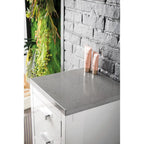Meuble bas 15 po avec tiroirs, blanc brillant