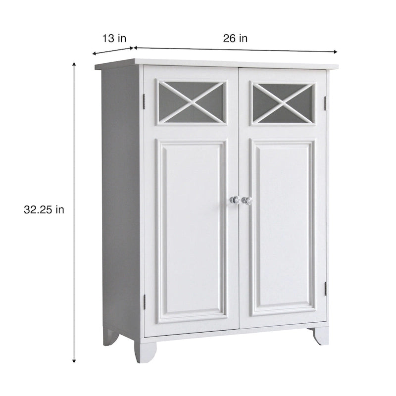 Meuble d'appoint à deux portes sur pied