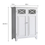 Meuble d'appoint à deux portes sur pied