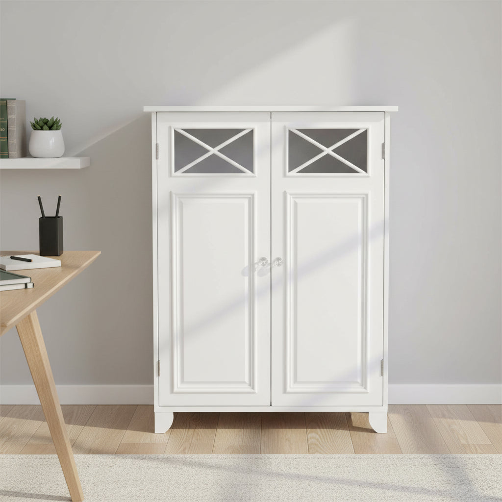 Meuble d'appoint à deux portes sur pied