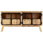 Buffet brun et noir 63x11.8x31.5 en bois de manguier massif brut
