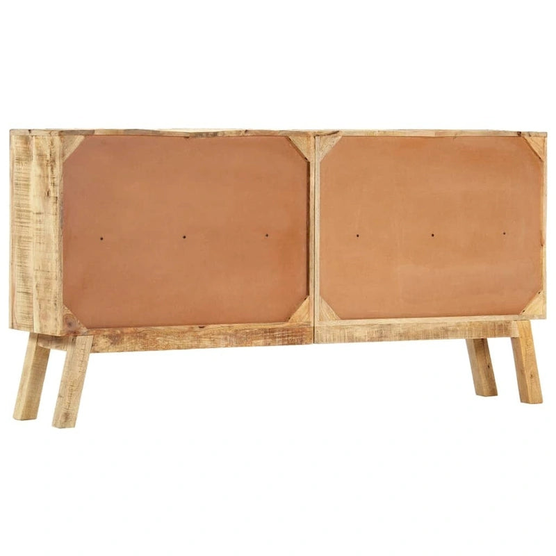 Buffet brun et noir 63x11.8x31.5 en bois de manguier massif brut