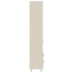 Bibliothèque avec armoire de rangement en pin massif pour entrée - 23,6x13,8x70,9