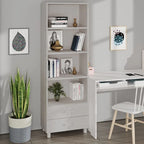 Bibliothèque avec armoire de rangement en pin massif pour entrée - 23,6x13,8x70,9