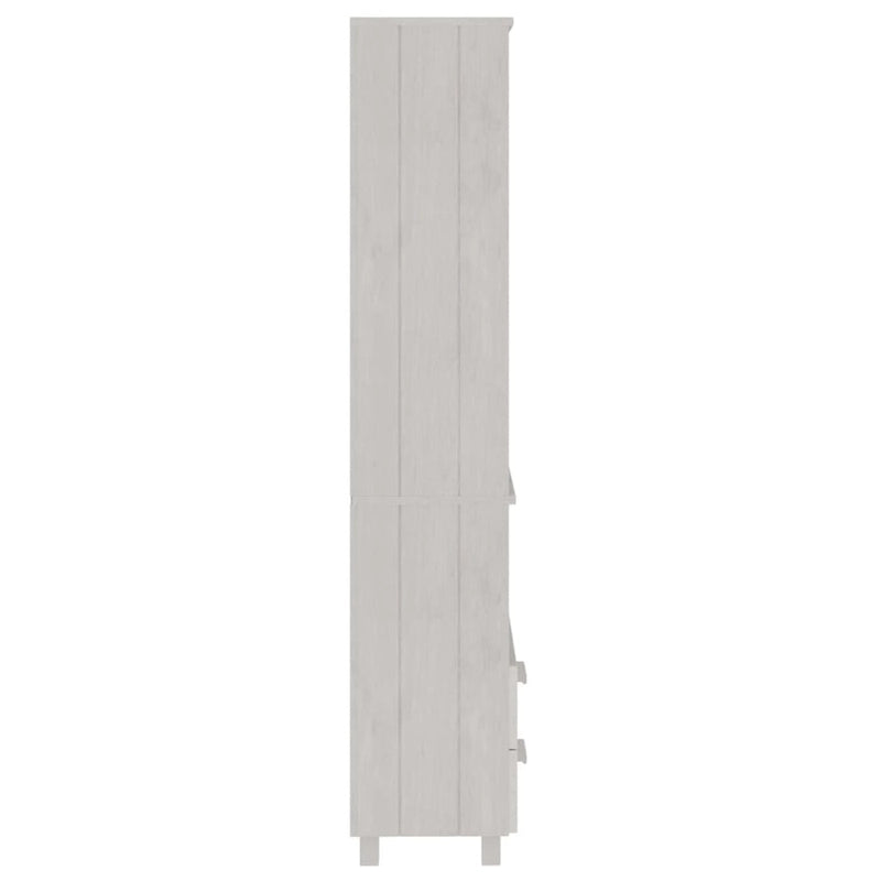 Bibliothèque avec armoire de rangement en pin massif pour entrée - 23,6x13,8x70,9
