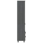 Bibliothèque avec armoire de rangement en pin massif pour entrée - 23,6x13,8x70,9