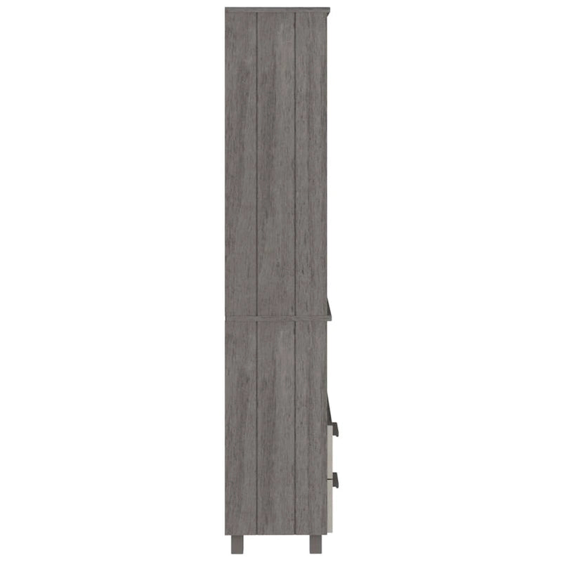 Bibliothèque avec armoire de rangement en pin massif pour entrée - 23,6x13,8x70,9