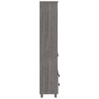 Bibliothèque avec armoire de rangement en pin massif pour entrée - 23,6x13,8x70,9