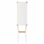 Présentoir d'angle blanc 30" avec une étagère et un tiroir