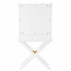 Présentoir d'angle blanc 30" avec une étagère et un tiroir