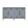 Cabinet unique à quatre portes avec portes à motif triangulaire bicolore