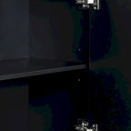 Cabinet unique à quatre portes avec portes à motif triangulaire bicolore