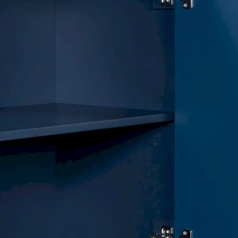 Cabinet unique à quatre portes avec portes à motif triangulaire bicolore