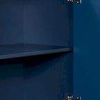 Cabinet unique à quatre portes avec portes à motif triangulaire bicolore