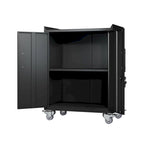 Armoires à outils à 2 portes pour garage, armoire de rangement de garage verrouillable, armoire de rangement en métal verrouillable avec roues