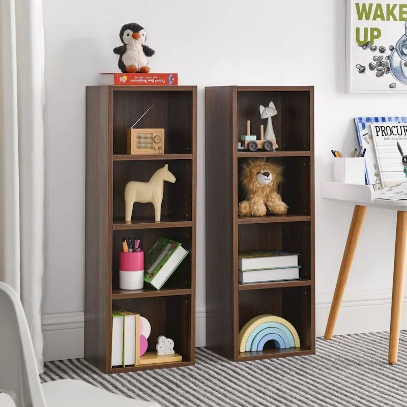 Meuble de rangement fin à 8 niveaux pour CD/DVD, avec étagères réglables
