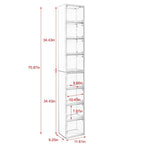 Meuble de rangement fin à 8 niveaux pour CD/DVD, avec étagères réglables