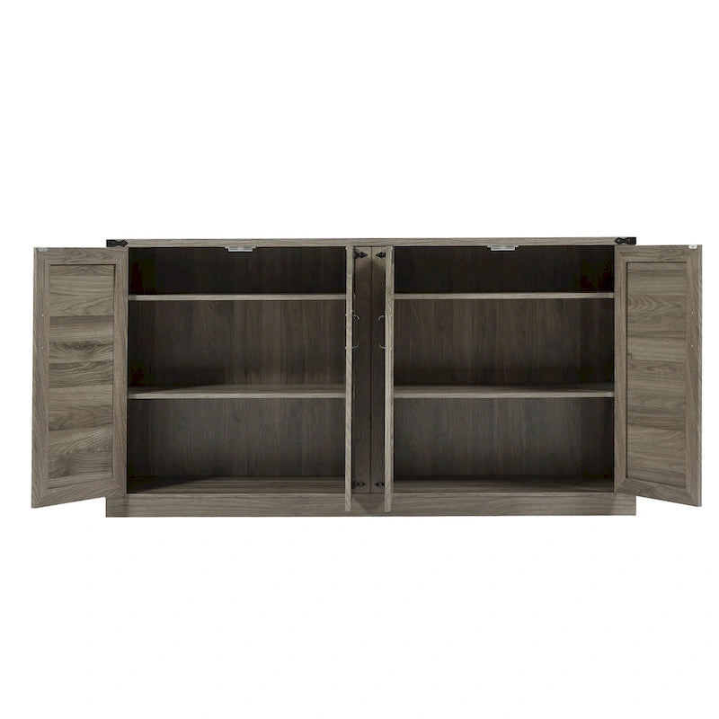 Meuble de rangement rustique en similicuir tressé