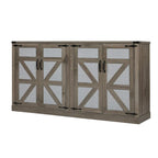Meuble de rangement rustique en similicuir tressé