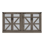 Meuble de rangement rustique en similicuir tressé