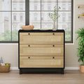 30.313-Meuble de rangement à tiroirs en corde tressée, pour chambre, salon, salle à manger, couloirs, noir